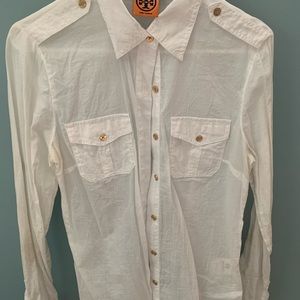 Tory Burch white cotton button down